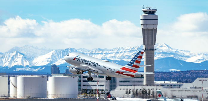 aa-takeoff American Airlines
